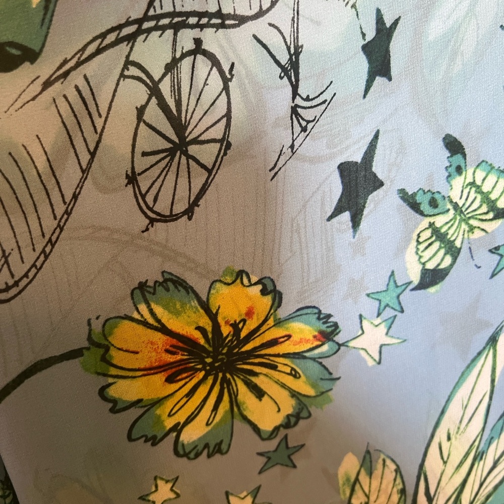 DKNY Blue Floral cottage core Maxi Dress - Picture 7 of 14